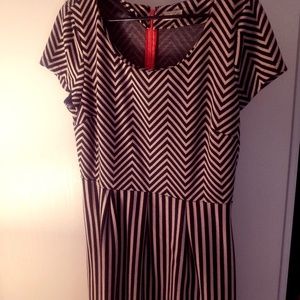 Black and Beige Maison Jules XXL Dress